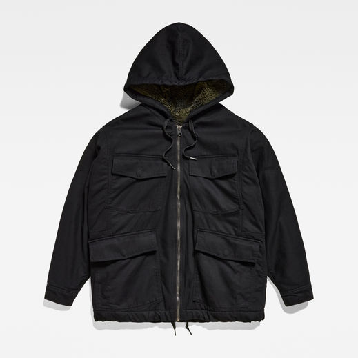 Hooded Sherpa Jacket | ブラック | G-Star RAW® JP